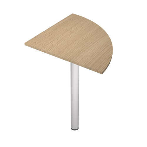 ANGOLARE 90 ROVERE + GAMBA SUPPORTO GRIGIO CROMATO x SCRIVANIE EASY